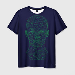 Объёмный каркас человека - геометрия – Мужская футболка 3D с принтом купить со скидкой в -26%