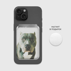 Картхолдер Magsafe магнитный Чёрный американский булли - фото 2