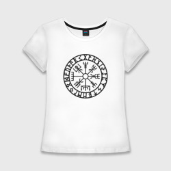 Женская футболка хлопок Slim Vegvisir