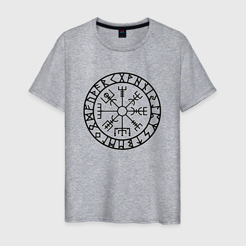 Мужская футболка хлопок Vegvisir, цвет меланж