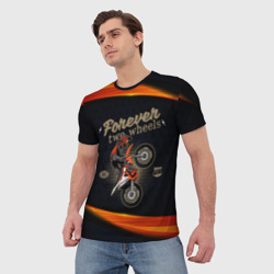 Мужская футболка 3D 2 колеса навсегда - Мотокросс - фото 2
