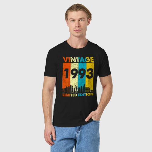 Мужская футболка хлопок Винтаж 1993 лимитированная серия, цвет черный - фото 3