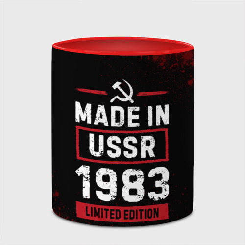 Кружка с полной запечаткой Made in USSR 1983 - limited edition, цвет белый + красный - фото 4