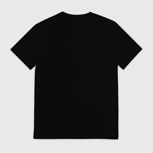 Мужская футболка 3D с принтом Питбуль: Американский питбультерьер, вид сзади #1