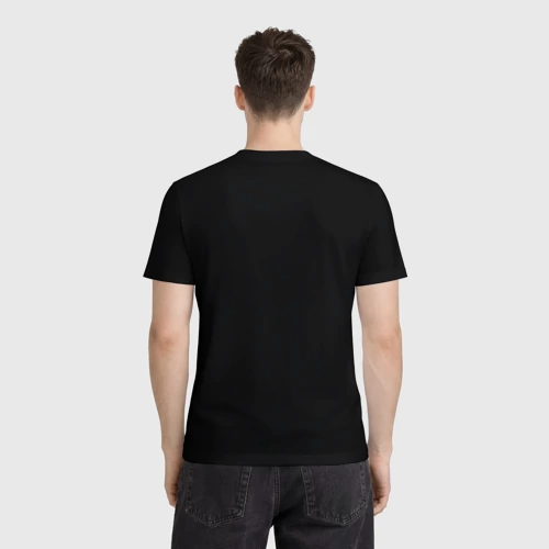 Мужская футболка 3D с принтом Питбуль: Американский питбультерьер, вид сзади #2