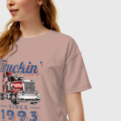 Женская футболка хлопок Oversize Грузовик с 1993 года - фото 2