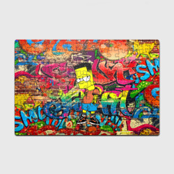Головоломка Пазл магнитный 126 элементов Крутой Барт Симпсон на фоне граффити