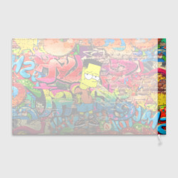Флаг 3D Крутой Барт Симпсон на фоне граффити - фото 2