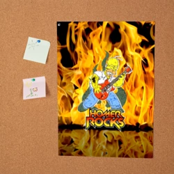 Постер Гомер Симпсон играет на гитаре - рок - фото 2