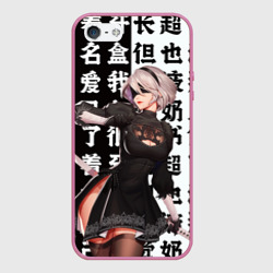 Чехол для iPhone 5/5S матовый 2B с катаной Nier Automata