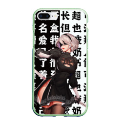 Чехол для iPhone 7Plus/8 Plus матовый 2B с катаной Nier Automata