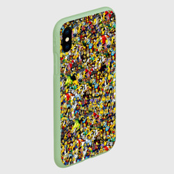 Чехол для iPhone XS Max матовый Симпсоны все Герои - фото 2
