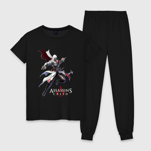 Женская пижама хлопок Assassin`s Creed - invisible Killer, цвет черный
