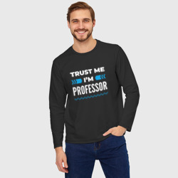 Мужской лонгслив oversize хлопок Trust me I'm professor - фото 2