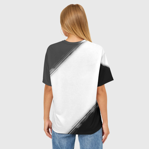 Женская футболка oversize 3D World's okayest teacher - white, цвет 3D печать - фото 4