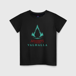 Детская футболка хлопок Assassins Creed Valhalla - logo