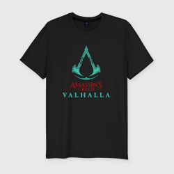 Мужская футболка хлопок Slim Assassins Creed Valhalla - logo