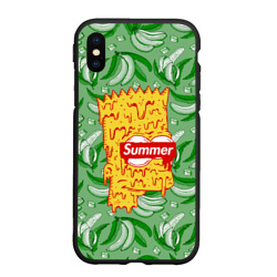 Чехол для iPhone XS Max матовый Барт Симпсон - Summer