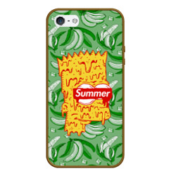 Чехол для iPhone 5/5S матовый Барт Симпсон - Summer