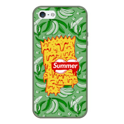 Чехол для iPhone 5/5S матовый Барт Симпсон - Summer