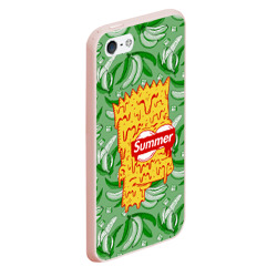 Чехол для iPhone 5/5S матовый Барт Симпсон - Summer - фото 2