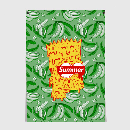 Постер Барт Симпсон - Summer