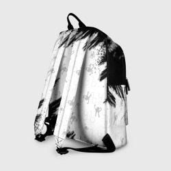 Рюкзак с принтом Кот ъуъ Артем для любого человека, вид сзади №1. Цвет основы: белый