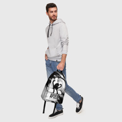 Рюкзак с принтом Кот ъуъ Артем для любого человека, вид спереди №5. Цвет основы: белый