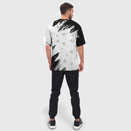 Мужская футболка oversize 3D Кот ъуъ Толян, цвет 3D печать - фото 4