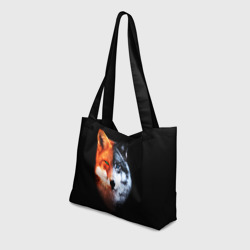 Пляжная сумка 3D Волк и Лисица - фото 2