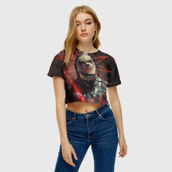 Женская футболка Crop-top 3D Mick Thomson-Slipknot - фото 2