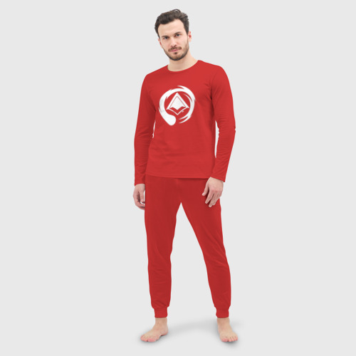 Мужская пижама с лонгсливом хлопок ЛОГО Паладинс | LOGO Paladins, цвет красный - фото 3