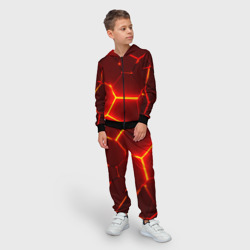 Детский костюм 3D Красные неоновые геометрические плиты - фото 2
