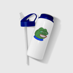 Бутылка для воды с трубочкой Лягушонок Пепе насмешливо смеётся - фото 2