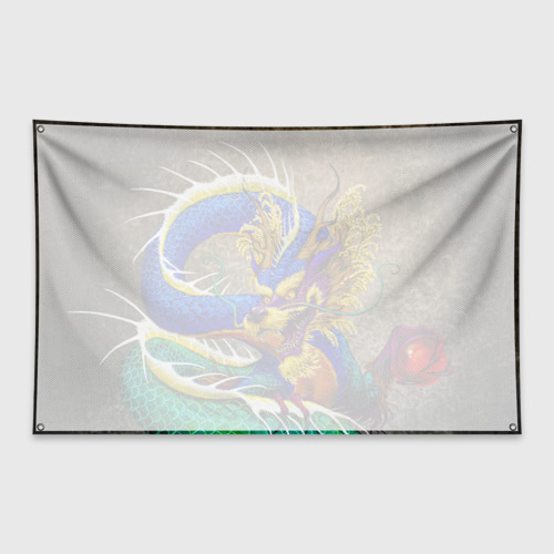 Флаг-баннер Разноцветный Японский Дракон - фото 2
