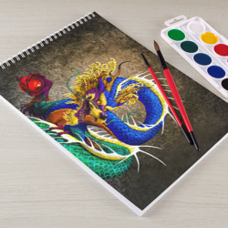 Альбом для рисования Разноцветный Японский Дракон - фото 2