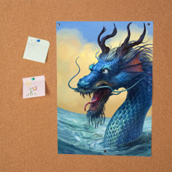 Постер Японский Дракон В Воде - фото 2