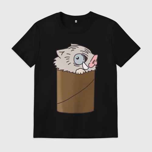 Мужская футболка хлопок с принтом Иноске застрял, вид спереди #2