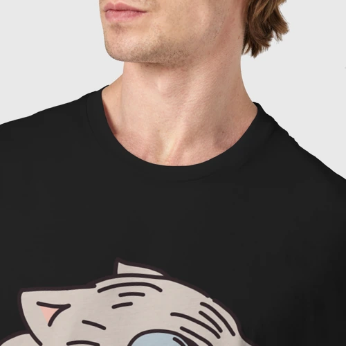 Мужская футболка хлопок с принтом Иноске застрял, фото #4