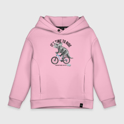 Детское худи Oversize хлопок Путешествие на велосипеде