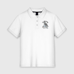 Женское поло хлопок Путешествие на велосипеде