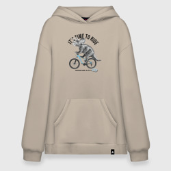 Худи SuperOversize хлопок Путешествие на велосипеде