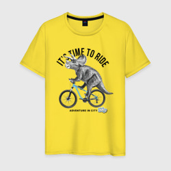 Мужская футболка хлопок Путешествие на велосипеде