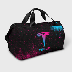 Сумка спортивная 3D Tesla - neon gradient