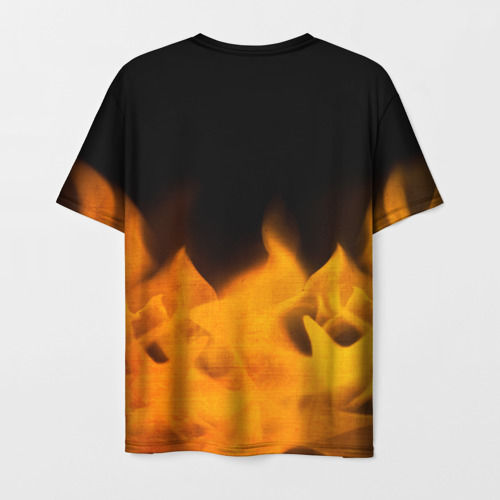 Мужская футболка 3D No Man's Sky - gold gradient: символ сверху, цвет 3D печать - фото 2