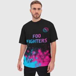 Футболка oversize 3D унисекс Foo Fighters - neon gradient: символ сверху - фото 2