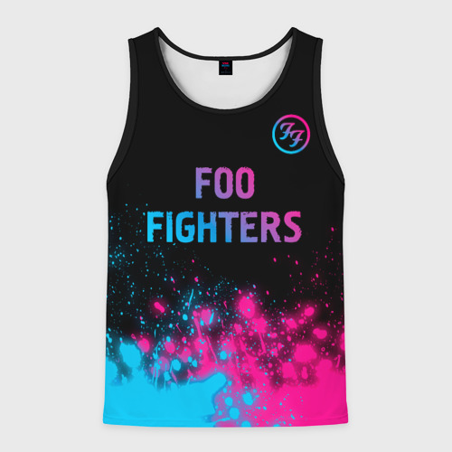 Мужская майка 3D Foo Fighters - neon gradient: символ сверху, цвет 3D печать