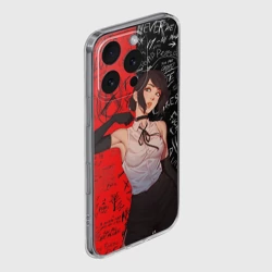 Чехол для iPhone 16 Pro Max силиконовый с защитой камеры Резе - человек бензопила - фото 2