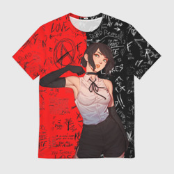 Мужская футболка 3D Резе - человек бензопила