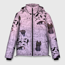 Мужская зимняя куртка 3D Ночная фурия Беззубик - Как приручить дракона